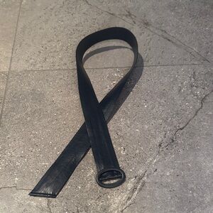 Navy blue  Leather Belt - Minimalist Style